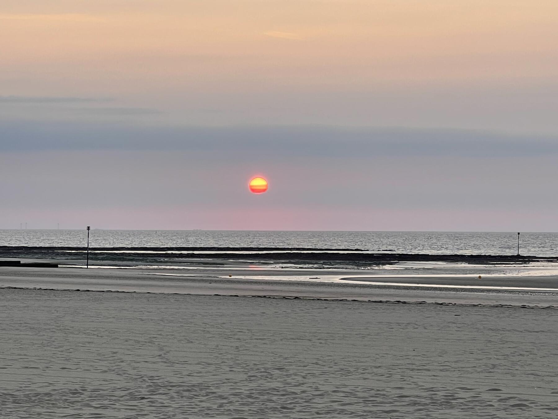 Sunset over Margate Main Sands